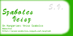 szabolcs veisz business card